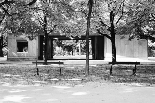 Aussenansicht des Pavillons Schützenmattpark